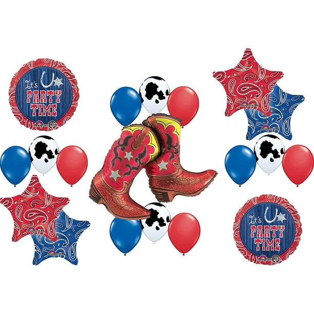 Western Theme Birthday Party Supplies Bandana Hoedown Rodeo Balloon Bouquet D... Western Theme Birthday Party Supplies Bandana Hoedown Rodeo Balloon Bouquet D...